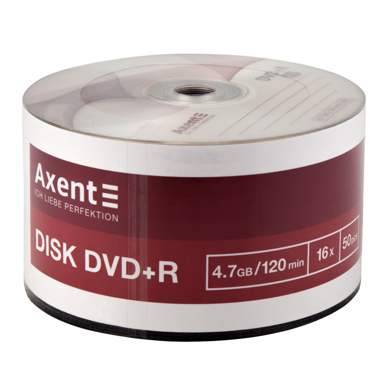 DVD+R Axent 8108-A 4.7GB/120min 16X, 50 штук, bulk